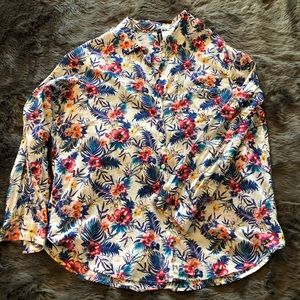 Floral button up